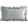 Ruffle Pillowcase 30X50 Cm Silver Cotton