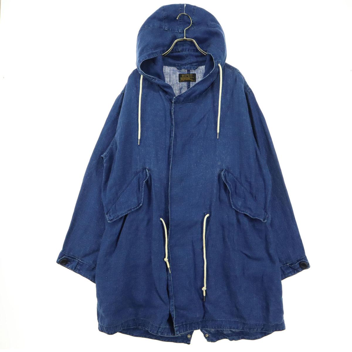 

varde77 сделано в Японии Льняное пальто-мод с длинным рукавом 2 синий Индиго Мужское Б/У