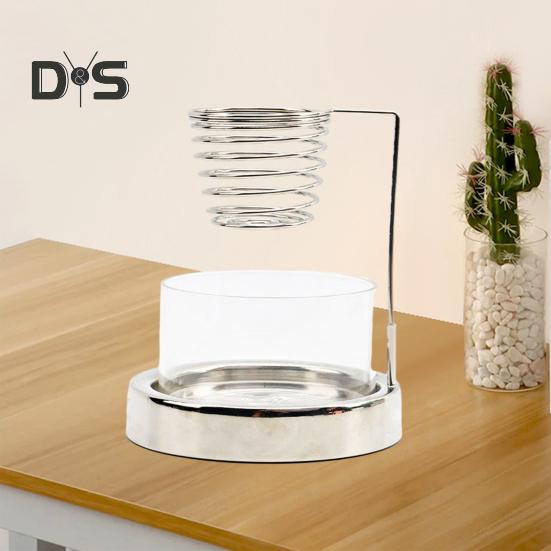 Palo-Santo-Halter, Räuchergefäß aus Metall und Glas zum Verbrennen von Palo Santo Salvia, leicht zu reinigender Räucherhalter mit rutschfester Basis für die Meditation