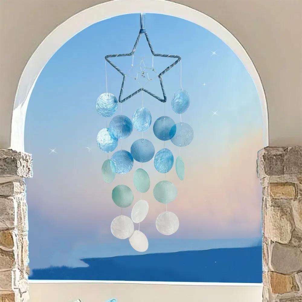 Circle Shell Wind Chimes Natural Shell Shell Pendant Creative Dream Catchers  Kids Room