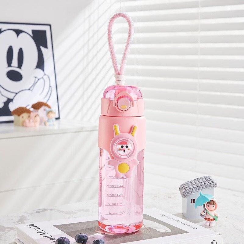 Cute Kids  Portable Straw Water Bottle