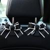 1Pc Car Seat Back Hook Polka Dot Bow Hanging Holder Car Storage Hanger Interior Accessories Female Automobile Practical Hook
