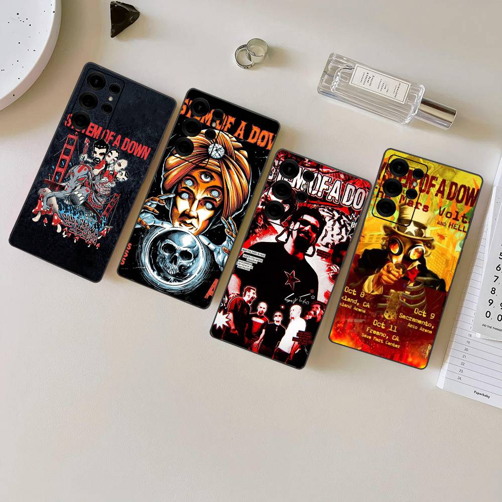 Metal Band System Of A Down Phone Case For Samsung S 24 Fe 25 Ultra Plus 20 Lite 21 30 22 23 24 22 Ultra 5G Fundas