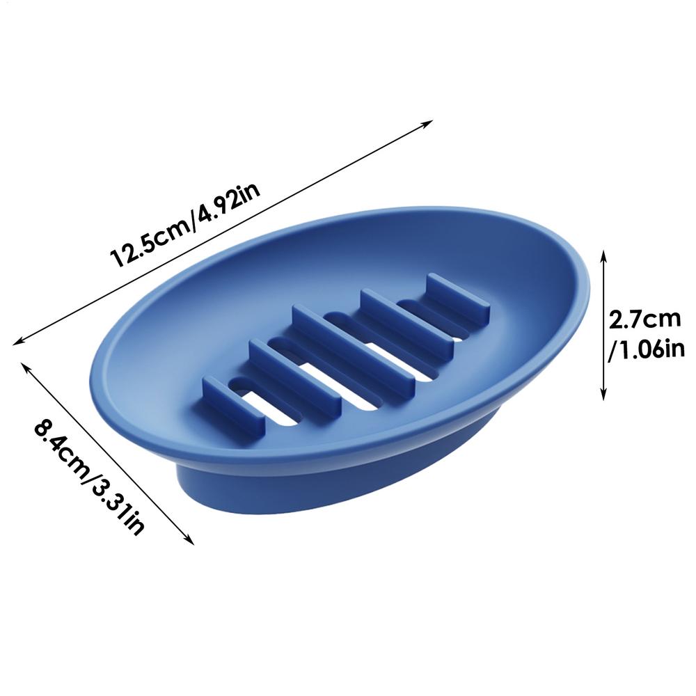 Soap Dish with drainage Sink Bar Soap Dish Holder Tray Silicone Self-Draining Storage Box Small Storage Container Organizer