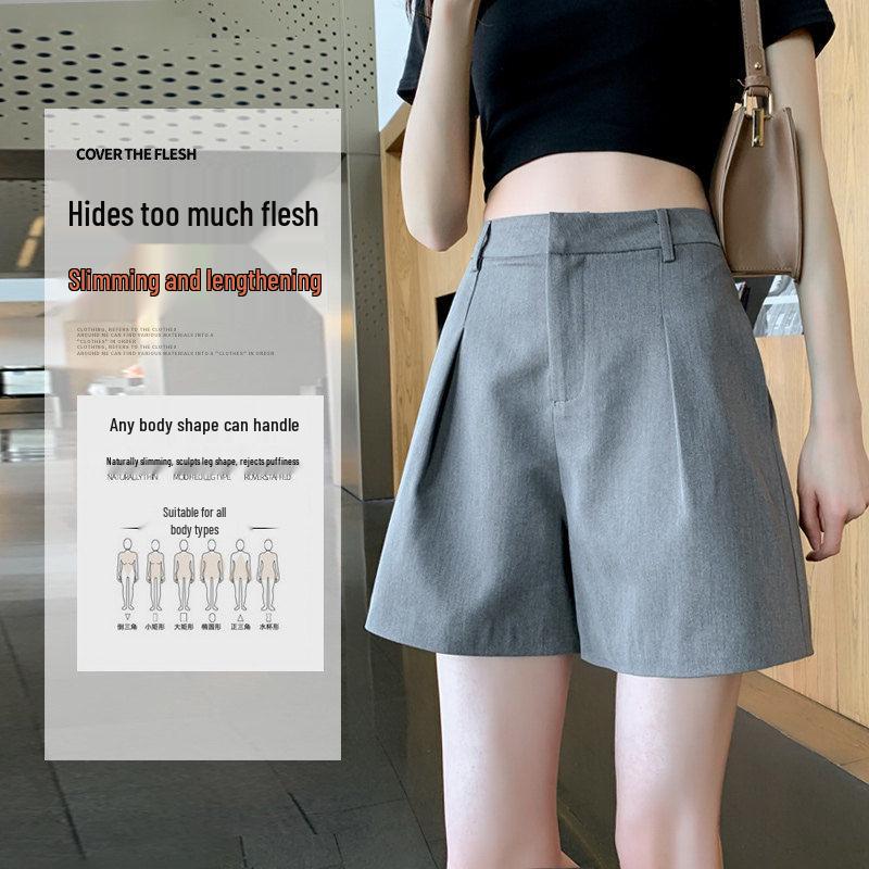 Women's Summer Black A-Line High Waist Casual Sport Shorts, 2023