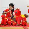 1Pcs Lively Cute Desktop Pets 2026  Year Mascot Red Little Horse Plush Toys Cozy Zodiac Horse Doll Festival Gift