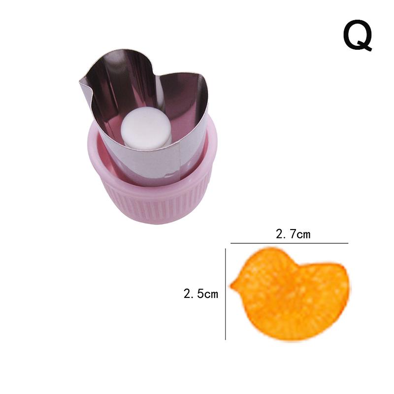 Stainless Steel Fruit Vegetable Press-Type Mini Cookie Shape Cutter Food Mold