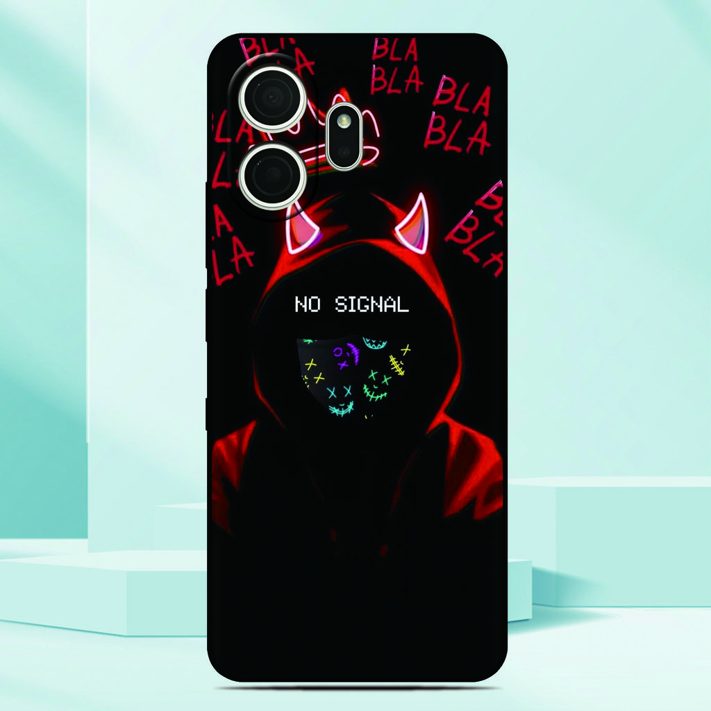 Anime Bad Boy Devil Phone Case For TCL NxtPaper 70 Pro 5G Painted TPU Black Back Cover Soft Silicone Funda Screen Protector Film