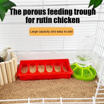 Plastic Flip Top Chicken Feeder Small Poultry Feeding Tray with Holes Duckling