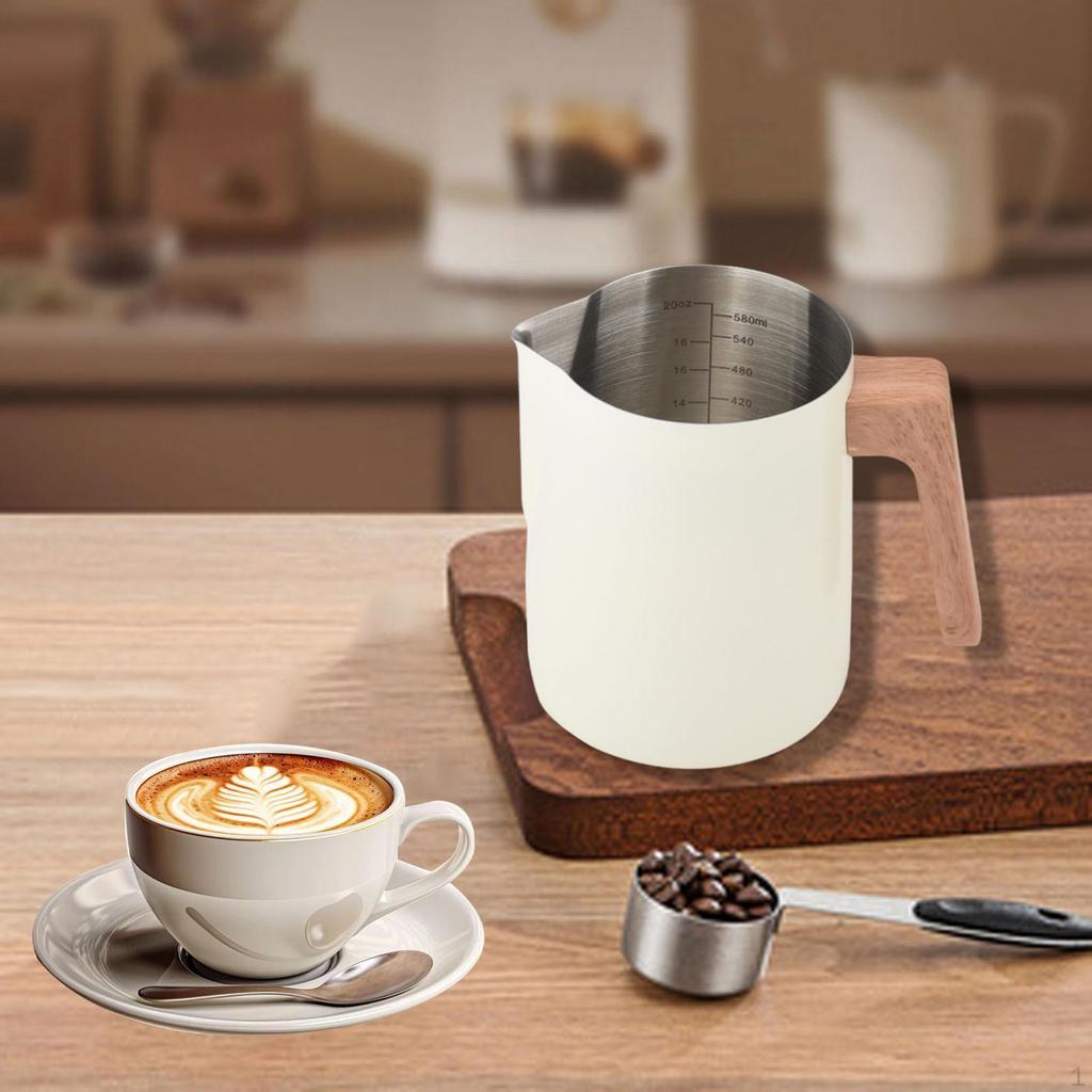 600 ml Mjölkskumningskanna, Idealisk för Espresso, Latte Art och andra konstnärliga kreationer. Easy-tMilk