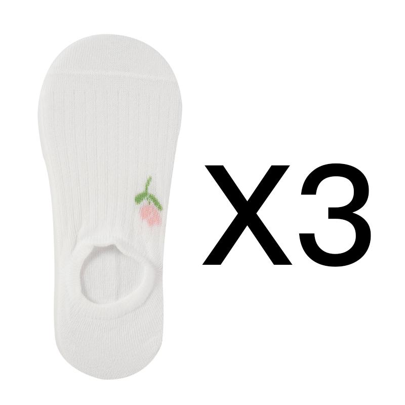 

Женские носки, модные летние носки с низкой трубой, женские, белые, однотонные, дышащие, нескользящие, невидимые носки One size