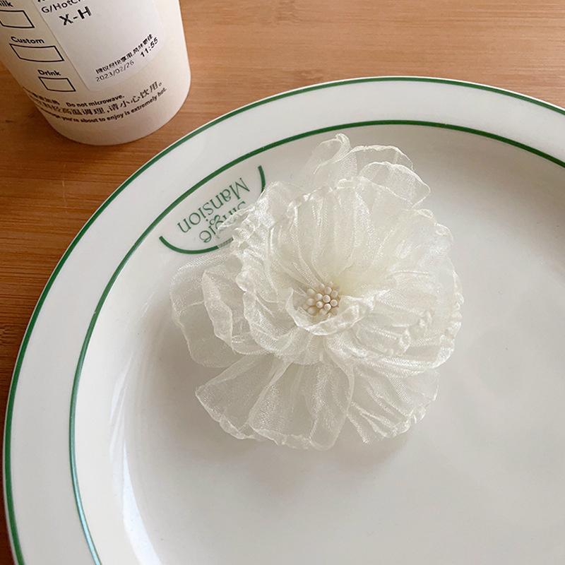 1 STK Nye Søte Barn Organza Simulerte Blomster Jenter Hårnåler Hårklemmer Barn Hodeplagg Baby Hårtilbehør