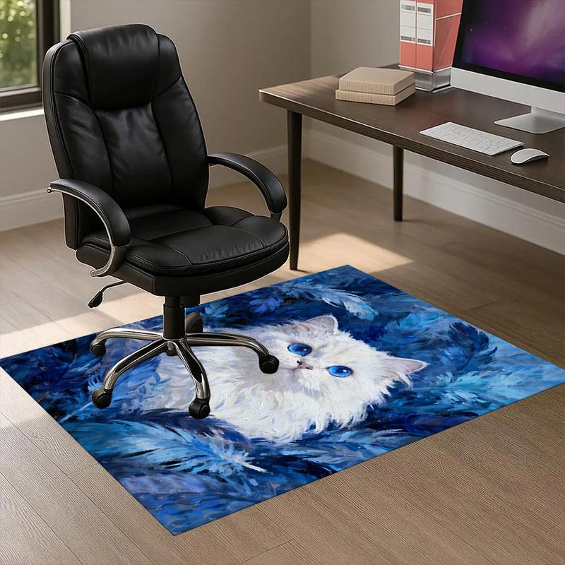 

cat feathers Pattern Area Rug, Office Carpet Indoor Outdoor Entrance Doormat, Non-Slip Soft And Comfortable, Living Room, c122020 60cm by 90cm