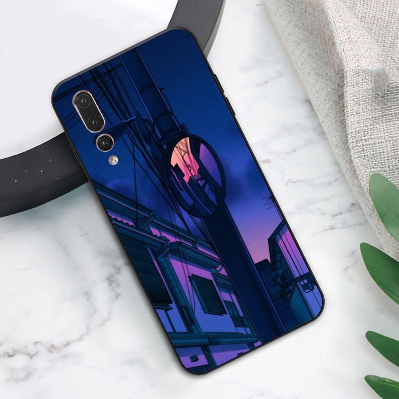 Pastel Japan Kyoto City Case For Huawei Nova 12s 12i 11i 8i 7i Y73 Y70 Y90 Y60 Y72 Y61 Y91 9 10 SE P40 Lite P30 Pro
