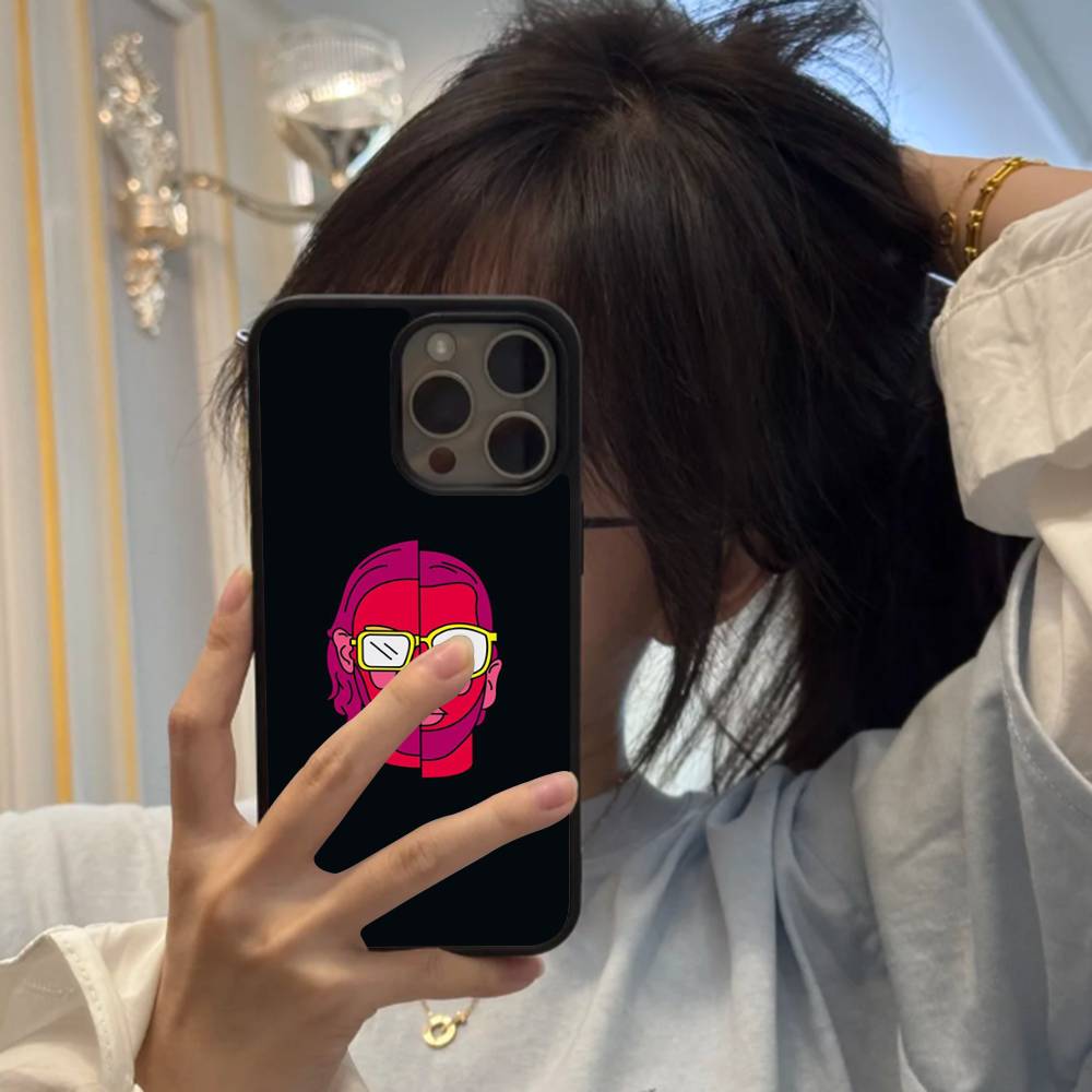 Hip Hop PNL QLF Rapper Fashion Black Silicone Hard Plastic Phone Case For Iphone 17 Air 16 15 14 13 12 11 Pro Max PC+TPU Case