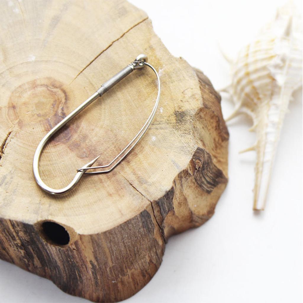 10Pcs Wacky Rig Hooks Replacement Sharp Weedless Fishing Hooks Wacky Worm Hooks for Wacky Rigging Worm Lure Rustproof