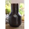 Copper Bedroom Water Bottle with Inbuilt Glass, Ghada Design, Hammered Antique Dark Finish - Drinkware & Storage Purpose, Volume 1530 Ml (Pack of 2)