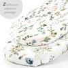 2Pcs Baby Fitted Sheet Newborn Bassinet Changing Pad Cover Soft & Breathable Crib Fitted Sheets Cradles Mattress Cover