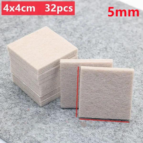 18-128 PCS Felt Chair Leg Pads 3/5mm Thick Floor Scratch Protector Mat Mute Non-slip Self Adhesive DIY Furniture Accessories