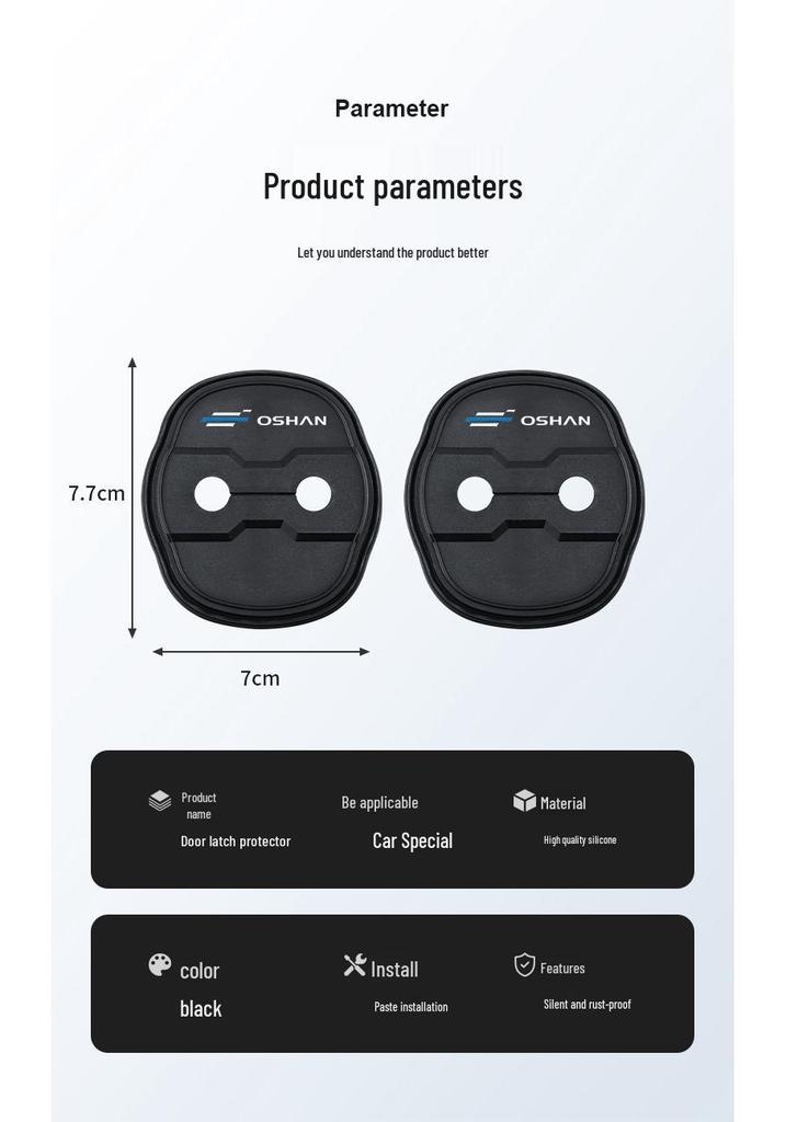 Changan Oshan X5 Car Door Lock Silicone Dustproof Anti-Rust Shock Absorption Cover