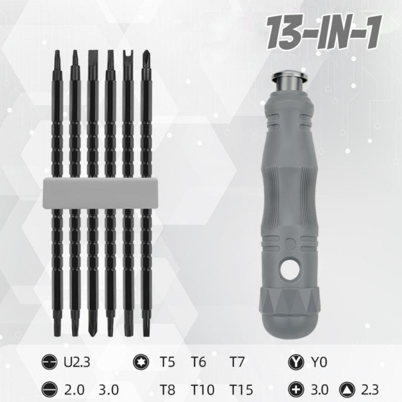 Șurubelniță triunghiulară 17 în 1 șurub magnetic cu formă specială CRV Torx set chei telescopice din oțel aliat pentru reparații casnice