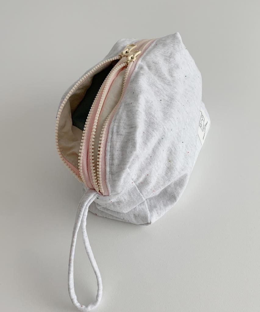 Nuaname Melange Ground Dual Zipper Pouch