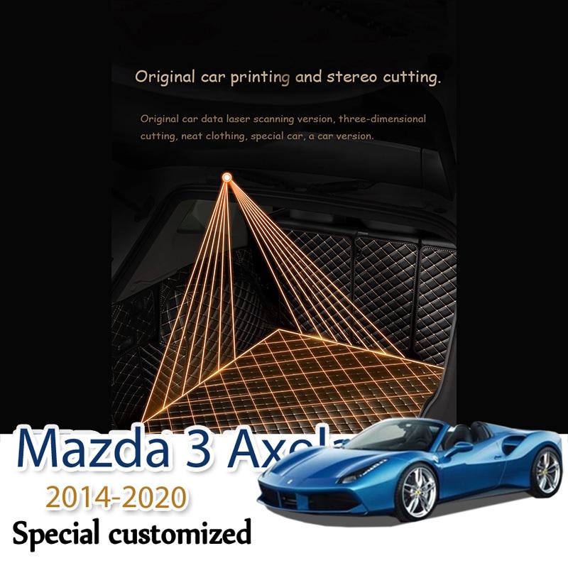 The Trunk Cargo Leather Liner Car Boot Liner Cargo Compartment Floor Carpet Mud For Mazda 3 Axela 2014-