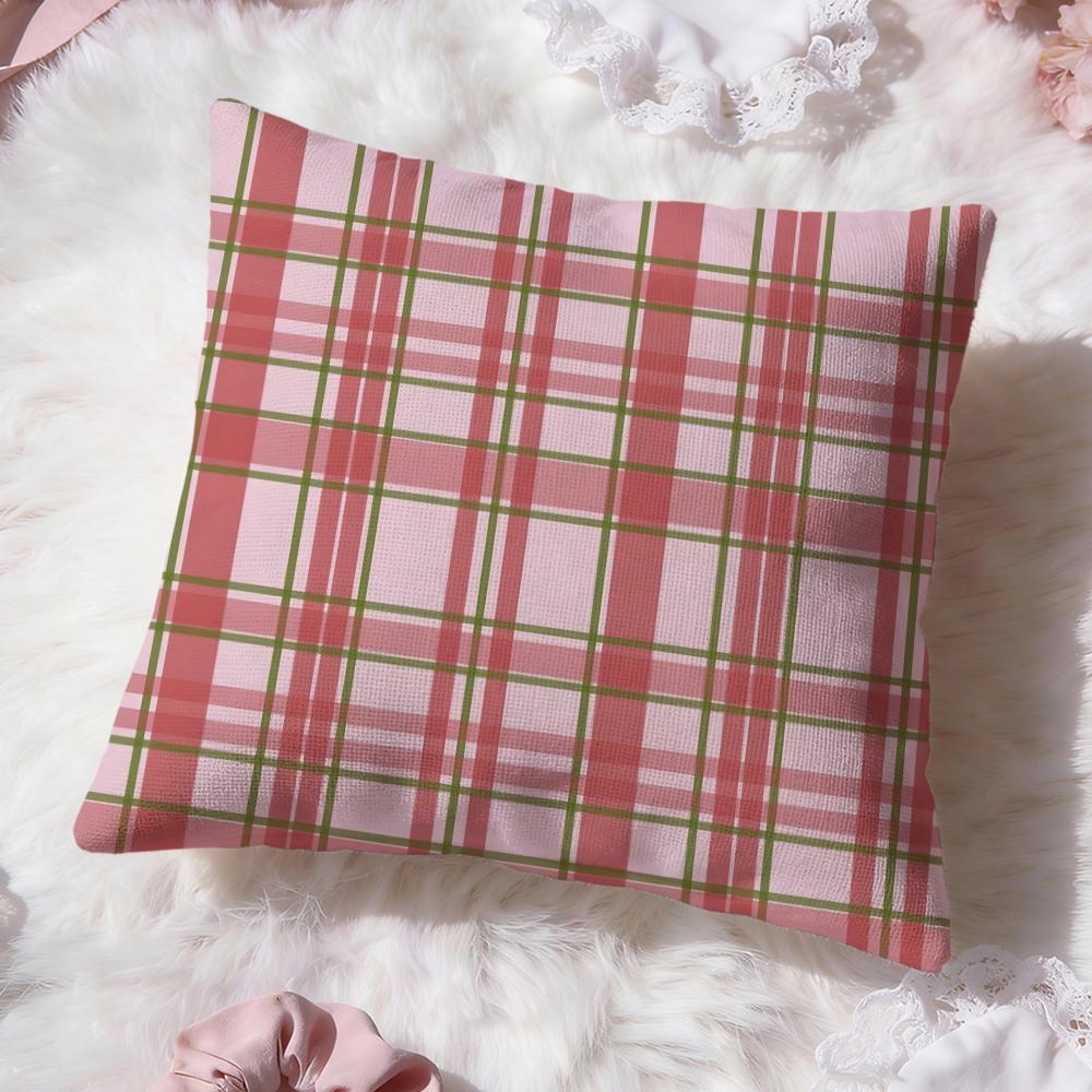 Simple checkered pattern Cushion Cover Premium Comfort Reversible Pillow Cove Two in One Design for Any Room Car Interior