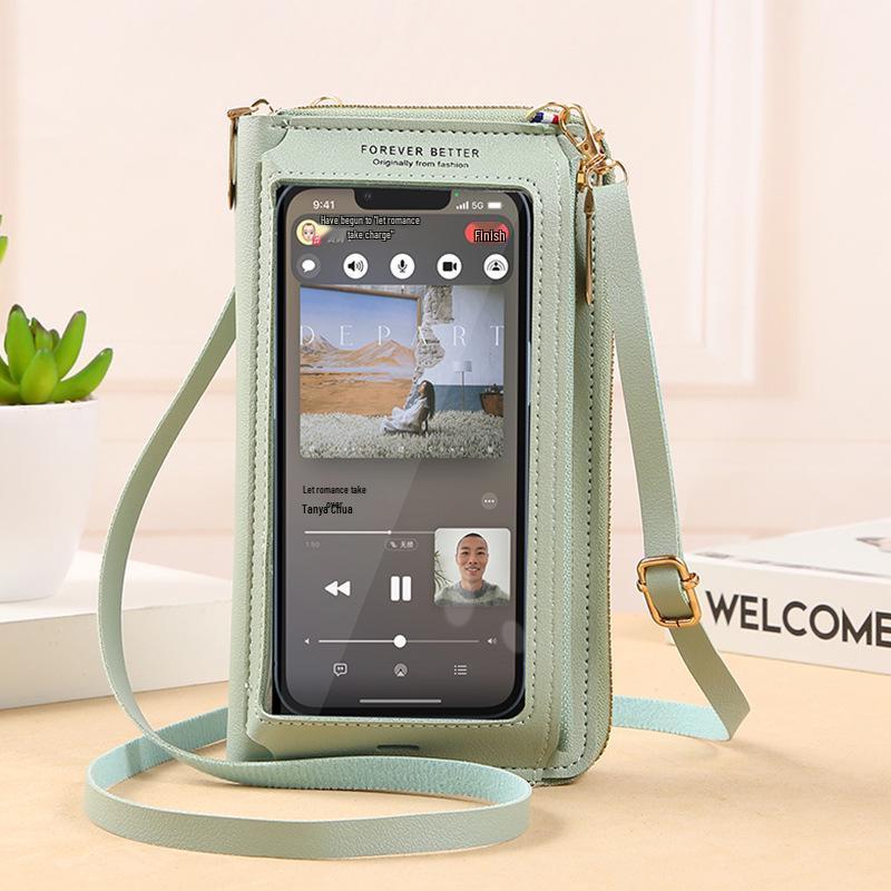 2023 Women's Anti-theft Touchscreen Mini Crossbody Phone Bag Wallet - Transparent, Drop-proof, and Multifunctional.