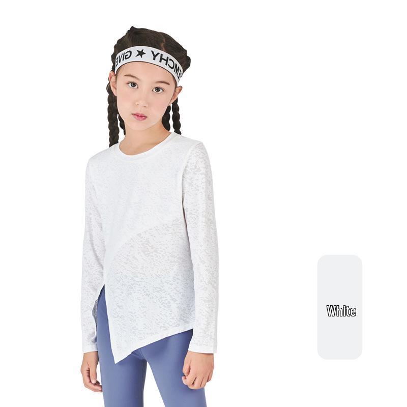 

2023 Дівчачий швидковисихаючий пуловер з довгим рукавом для йоги Size 140 білий