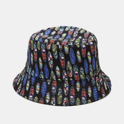 Spring and Summer Cotton Cartoon Print Bucket Hat Fisherman Hat Outdoor Travel Sun Cap for Men and Women 320