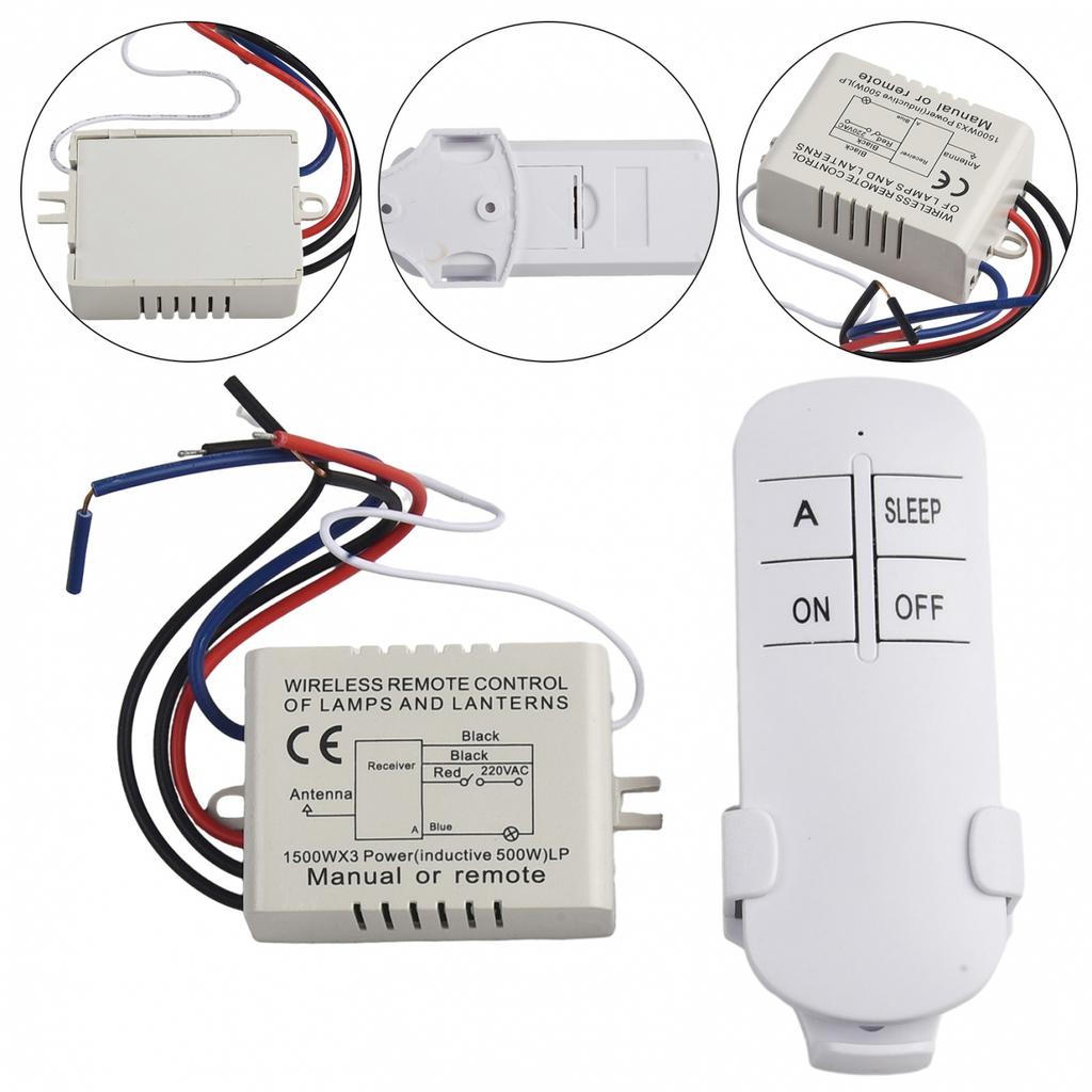 1 BUC 1CH ON/OFF 220V Comutator cu Telecomandă Lumină Wireless de Perete cu Telecomandă Receptor