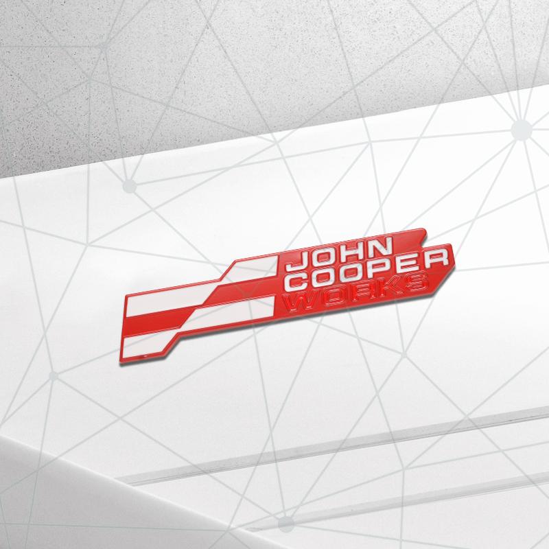 3D Auto Metal 2025 JCW Grille Badge Car Rear Trunk Emblem Sticker Decor For Cooper S F66 F65 F67 Aceman Clubman U25 J01 J05