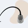 Automatic Silicone Tail Teaser Toy Electronic Interactive Cat Wand Toy Rechargeable Kitten Exercise Toy for Indoor Cats