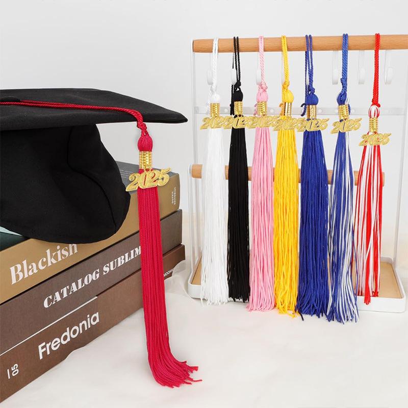 10Pcs Graduation Tassel with Date Mortarboard Tassel Fringe for Graduation Party Decorations Accesorios Graduation Hat Tassel