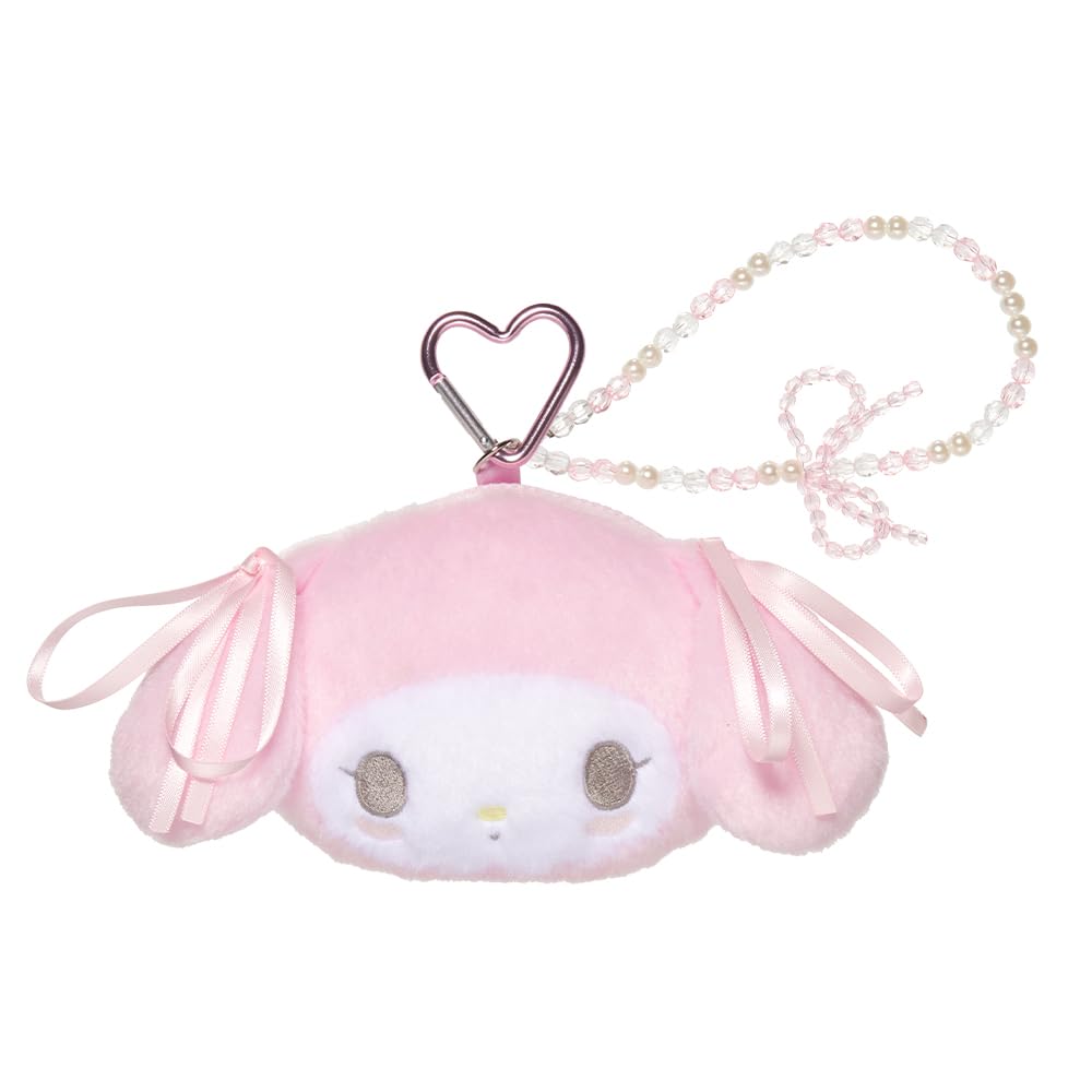 Shobido Sanrio Characters Pastel Color Toy Series Mini Pouch with Carabiner Die-Cut  My Melody