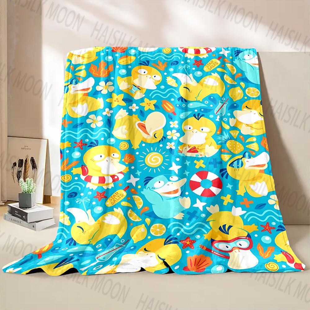 1PC Pokémon Print Blanket Adult Children Warm Blankets for Home Travel Bed Sofa Car Office Soft and Comfortable Blanket for Gift