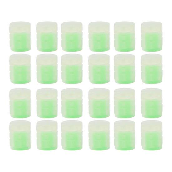 Glow In The Dark Tire Valve Caps Universal Tire Valve Stem Covers for Car Truck SUV Motorcycle Night Safety Lights Dustproof Tire Accessories