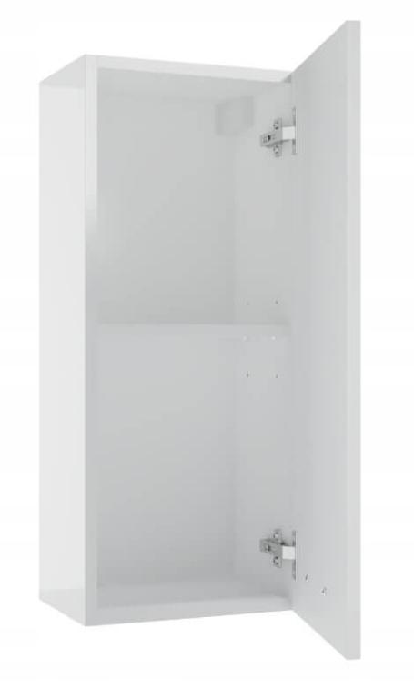 Mea White Gloss Wall-hung Bathroom Cabinet 71x30 Cm