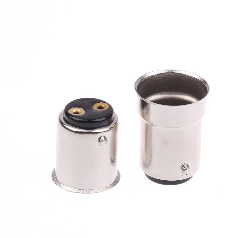 10Pcs B15 Brass-Nickel Plated Lamp Cap 1156 Single Contact Bayonet Auto Lamp Holder Ba15S Bay15D Auto Bulb Holder Cap