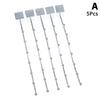 5 Pcs Supermarket Clothing Store Iron Card Square Tube Hook Dormitory Home Balcony Wavy-Shape Clothes Hook Beaded Shelf Hook