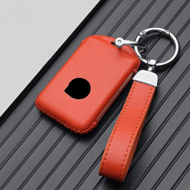Leather Car Key Case Remote Cover Shell Chain Protector Holder Fob For Volvo New B60 B5 V90 XC90 V6 T8 S60 B4 S90 XC40 XC60 2025