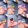 Influencer Jewelry: Gemstone Ring with Topaz, Amethyst, Citrine, Peridot, and Garnet