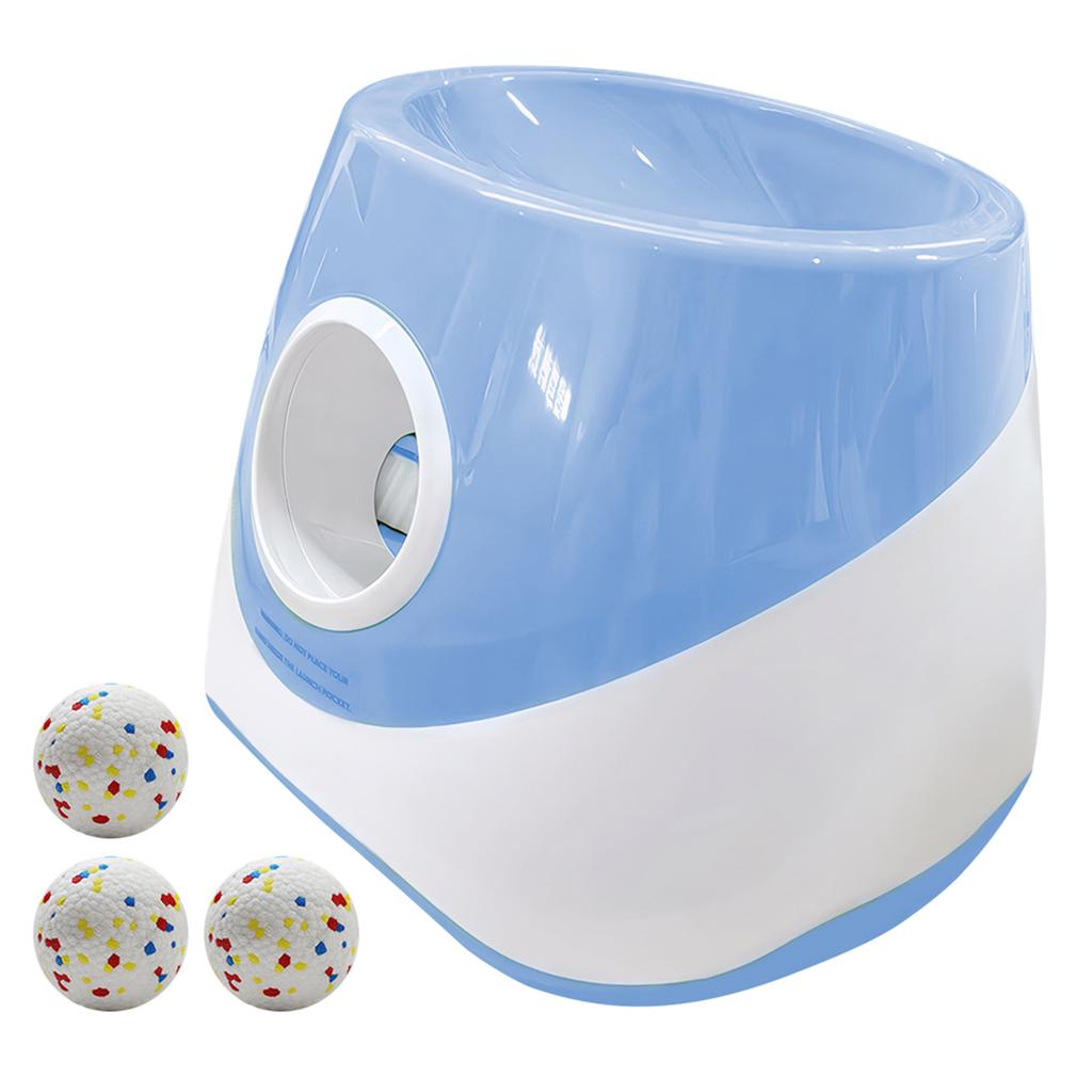 Interactive Automatic Ball Launcher with 3 Tennis Balls Automatic Dog Ball Launcher Ball Thrower Machine for Medium & Small Dogs