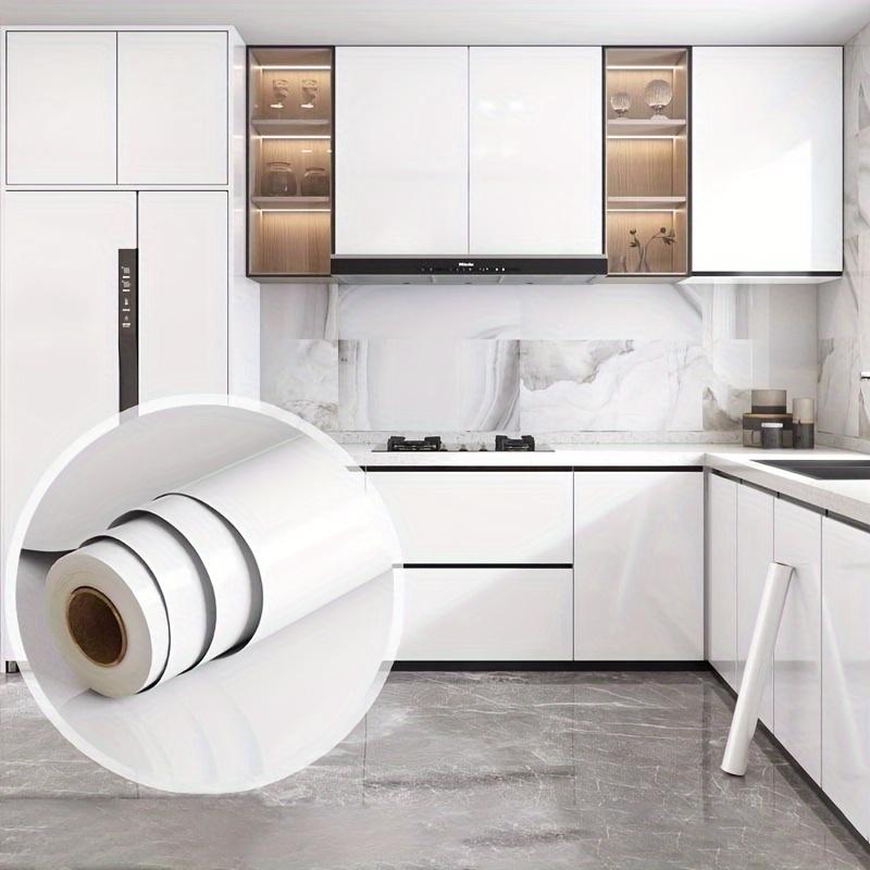 Self-Adhesive PVC Cabinet Film Waterproof Kitchen Cabinet Cover Removable Peel Stick Protective Coating for Cabinet Door Renovation