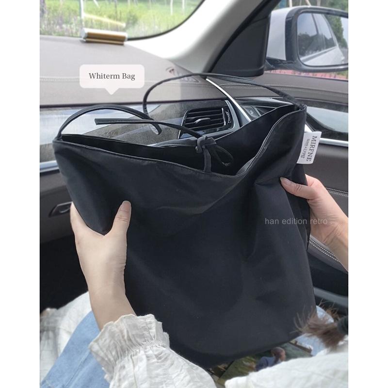 Casual large-capacity bag women's 2025 simple canvas bag versatile one-shoulder armpit bag student class bag handheld