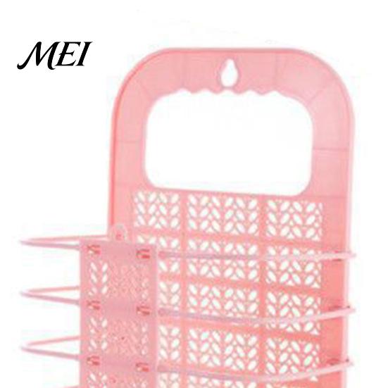 Foldable Hanging Hamper Laundry Basket, Breathable Hollow Design, Wall Mounted Portable Dirty Clothes Bag Space Saving Organizer, for Bathroom