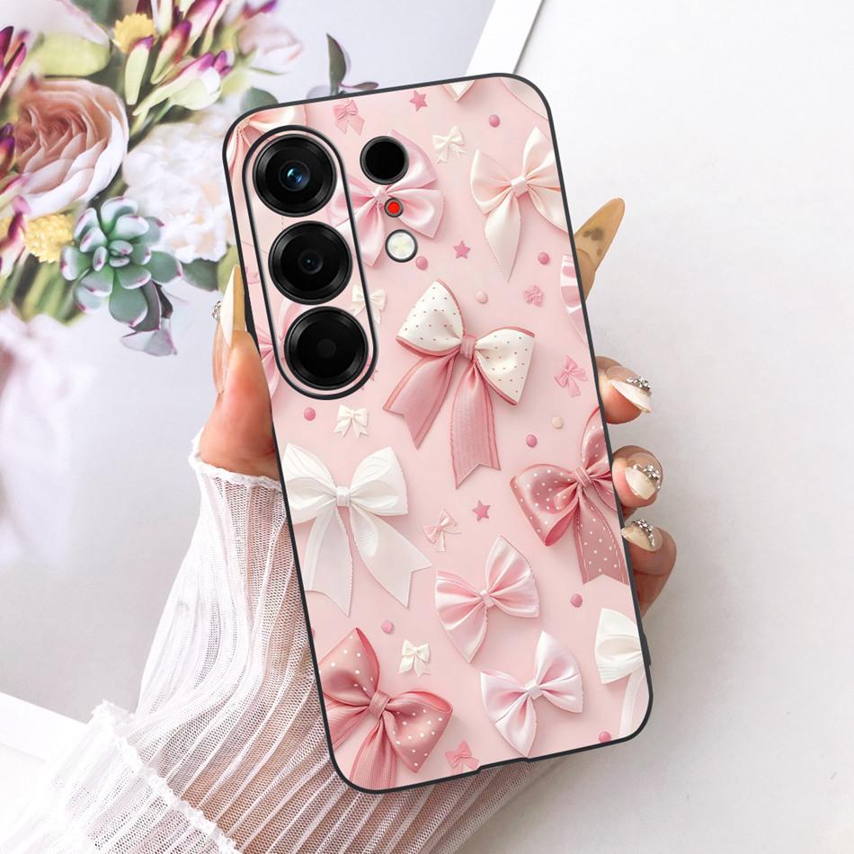 For Tecno Camon 50 4G CN5 Cute Flower Butterfly Cat Painted Case For Tecno Camon50 4G Black Silicone Soft Phone Cases
