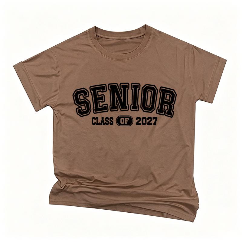 Vintage Senior 2027 Class Of 2027 Seniors Graduation 2026 Senior 27 Tshirt Unisex Unisex Short Sleeve Fashion Tshirts