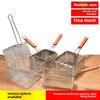 Stainless steel frying basket net French fries basket frame square oil  control  basket dense frying screen